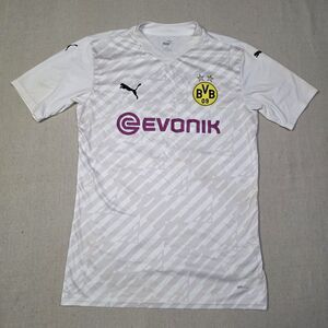 Puma Borussia Dortmund Soccer / Futbol 20/21 Third Jersey Off White Mens Size M